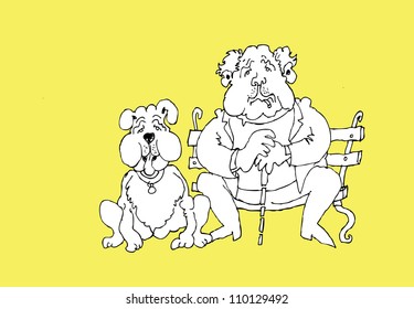 Man and his dog