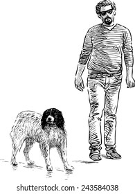 man and his dog