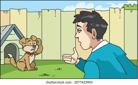 Un hombre y su mascota 
