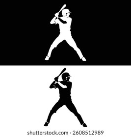 The man hit silhouette baseball.