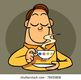 man hold a cup