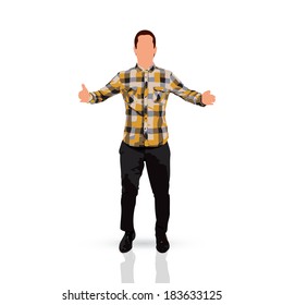 man hold gesture
