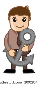 Man Holding Anchor