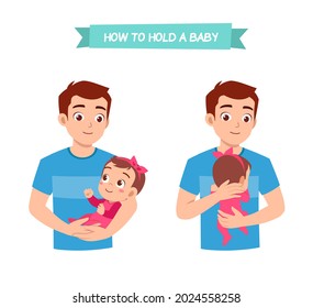 man holding baby pose with good way