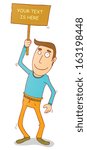 Man holding banner