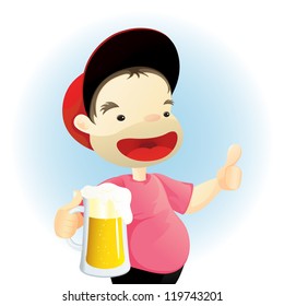Man holding a beer