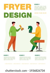 Man holding big chess pieces. Knight, logic, mind flat vector illustration. Tournament and intellectual game concept for banner, website design or landing web page