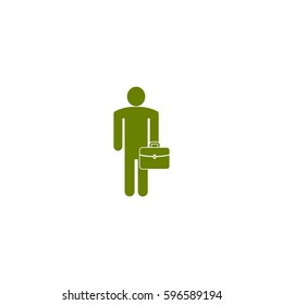 Man Holding Briefcase Icon 