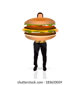 man holding a burguer