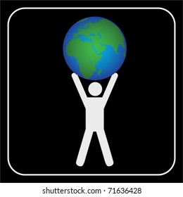 Man holding the earth