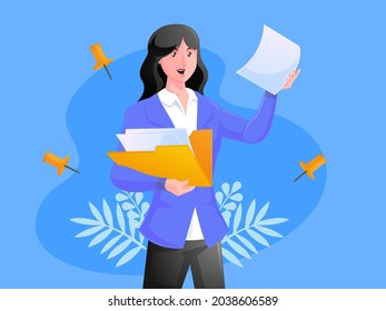 Man Holding Folder With Documents, Business Administration And Data Storage Concept