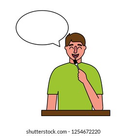 man holding fork cutlery