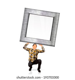 man holding a frame