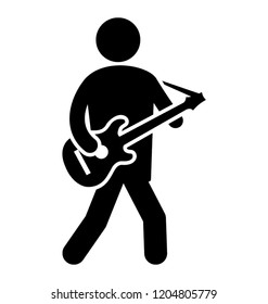 Man holding guitar, guitarist 