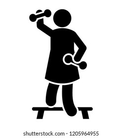 Man holding gym dumbbells depicting weightlifting concept 