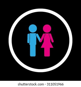 man holding hand woman