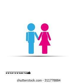 man holding hand woman