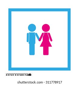 man holding hand woman