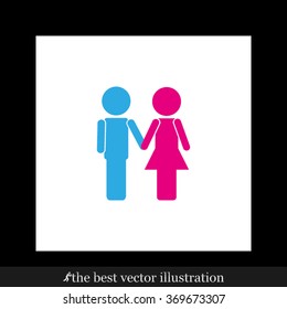 man holding hand woman