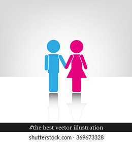 man holding hand woman