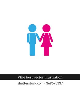 man holding hand woman