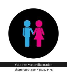 man holding hand woman