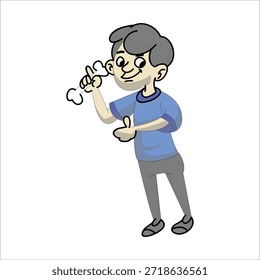 Homem segurando um osso grande cão tratar ilustração vetorial