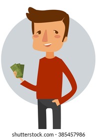man holding money
