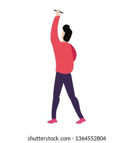 man holding pencil