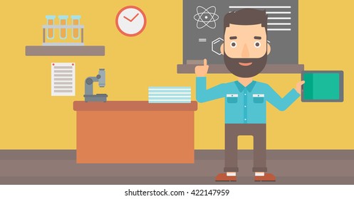 Man holding tablet computer.