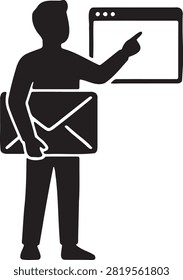 Man holding tablet and document