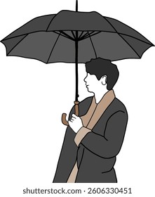 a man holding an umbrella