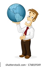 Man holding world in his hand