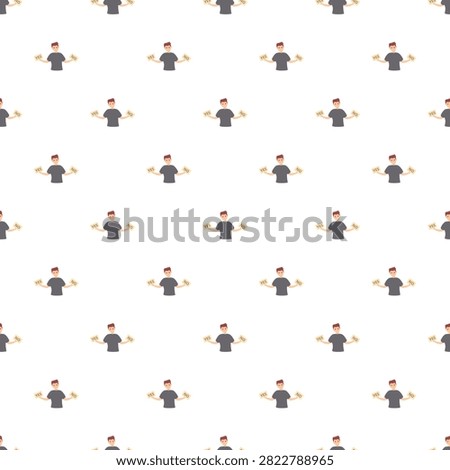 Man holding yes and no signs creating a seamless decision making pattern