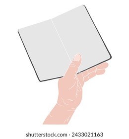 A man holds a book in his hand. Hand Drawn. Freehand drawing. Doodle. Sketch. Outline. Coloring book. Freehand drawing. Doodle. Hand Drawn. Outline.