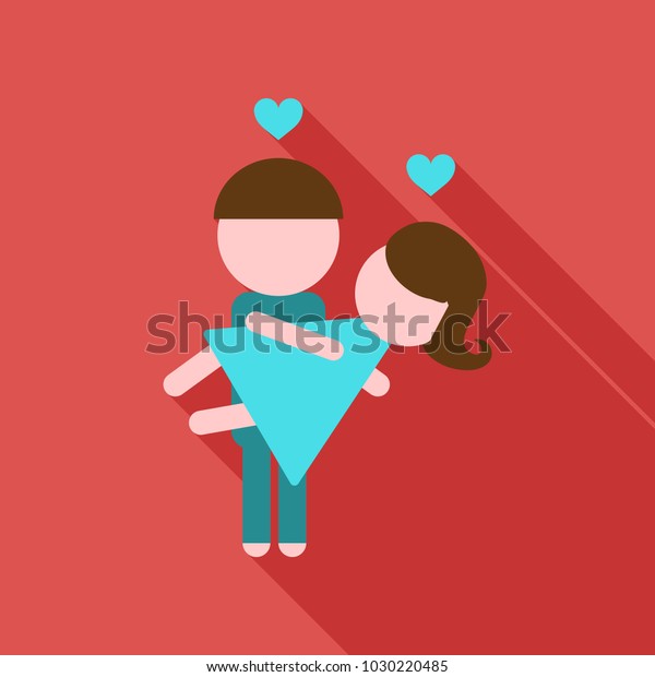 Man Holds Girl His Arms Lovers Stock Vector Royalty Free 1030220485