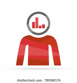Man holds the statistical analysis in his head