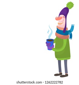 Man holds tea