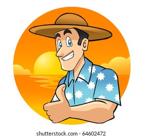 man in holiday