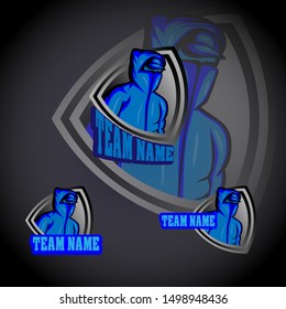 Man with hoodie jacket logo design. Ready to use for any purpose 
