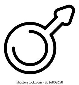 Icono de hormonas del hombre. Icono de vector de hormonas de hombre de contorno para diseño web aislado en fondo blanco