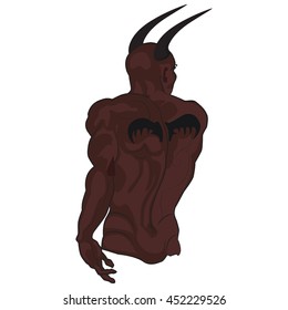 Man with horns and wings