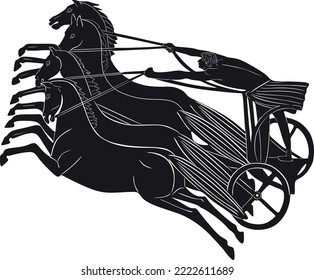 man with horse vector design handmade silhouette