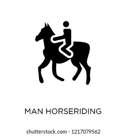 Man Horseriding icon. Man Horseriding symbol design from People collection. Simple element vector illustration on white background.