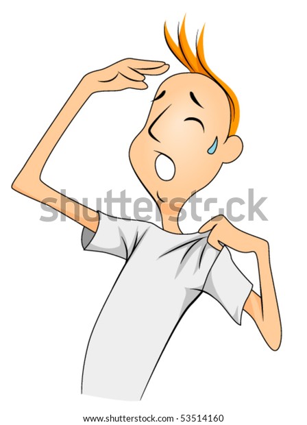 Man Hot Weather Vector Stock Vector (Royalty Free) 53514160