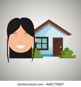 man house estate icon vector illustration graphic