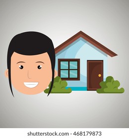 man house estate icon vector illustration graphic