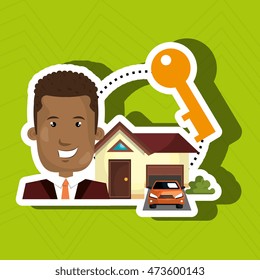 man house security protection vector illustration eps 10