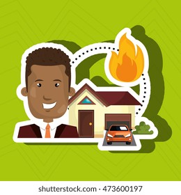 man house security protection vector illustration eps 10