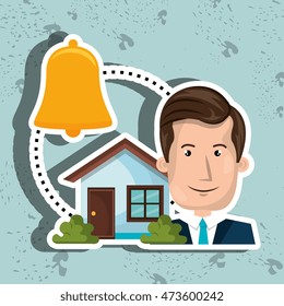 man house security protection vector illustration eps 10